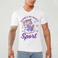 Reading Is My Favorite Sport Saying Quote Book Lovers Men's V-Neck T-Shirt Reading Is My Favorite Sport Saying Quote Book Lovers Men's V-Neck T-Shirt