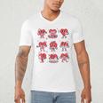 Reading Heart Book Valentines Day Teacher Women Girl Men's V-Neck T-Shirt