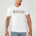 Reading Silly Goose Teacher Bookish Librarian Book Lover Men's V-Neck T-Shirt