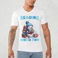 Reading Is Snow Much Fun Christmas Xmas Book Reading Men's V-Neck T-Shirt