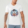 Reading Is Snow Much Fun Snowflake Top Hat Book Fan Winter Men's V-Neck T-Shirt
