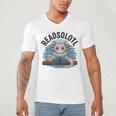 Readsolotl Book Lover Reading Axolotl Kids Reader Men's V-Neck T-Shirt Readsolotl Book Lover Reading Axolotl Kids Reader Men's V-Neck T-Shirt