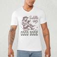 Retro Cowgirl ReadingTee Saddle Up With A Good Book Western Men's V-Neck T-Shirt Retro Cowgirl ReadingTee Saddle Up With A Good Book Western Men's V-Neck T-Shirt