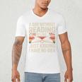Retro A Day Without Reading Is Like Just Kidding Book Lover Men's V-Neck T-Shirt