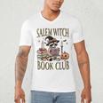Salem Witch Book Club Raccoon Reading Men's V-Neck T-Shirt Salem Witch Book Club Raccoon Reading Men's V-Neck T-Shirt