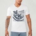 Schnauzer Hammock Reading Book Schnauzer Glasses Men's V-Neck T-Shirt Schnauzer Hammock Reading Book Schnauzer Glasses Men's V-Neck T-Shirt