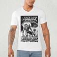 Science Fiction Writer At Work Vintage Book Cover Men's V-Neck T-Shirt Science Fiction Writer At Work Vintage Book Cover Men's V-Neck T-Shirt
