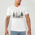 Seasons Readings Christmas Tree Book Lover Men's V-Neck T-Shirt