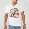 He Sees What You'Ve Been Reading Bookish Christmas Humor Men's V-Neck T-Shirt He Sees What You'Ve Been Reading Bookish Christmas Humor Men's V-Neck T-Shirt