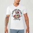 He Sees What You'Ve Been Reading Santa Xmas Book Lover Men's V-Neck T-Shirt He Sees What You'Ve Been Reading Santa Xmas Book Lover Men's V-Neck T-Shirt