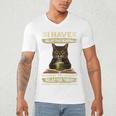 i Have Selective Hearing Cat Coffee Books Retro Men's V-Neck T-Shirt i Have Selective Hearing Cat Coffee Books Retro Men's V-Neck T-Shirt
