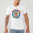 Shazam Comic Book Art Heroic Portrait Vintage Men's V-Neck T-Shirt
