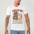 Smut Reader Cat Lover Fueled By Smutty Books & Cat Snuggles For Men Women Men's V-Neck T-Shirt