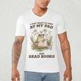 Stay At My Pad And Read Books Frog Introvert Reading Men's V-Neck T-Shirt Stay At My Pad And Read Books Frog Introvert Reading Men's V-Neck T-Shirt