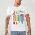 Subtle Floral Foxglove Daisy Tulip Book Lover Men's V-Neck T-Shirt Subtle Floral Foxglove Daisy Tulip Book Lover Men's V-Neck T-Shirt