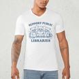 Support Your Local Library Read Banned Books Librarian Men's V-Neck T-Shirt Support Your Local Library Read Banned Books Librarian Men's V-Neck T-Shirt
