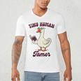 Teacher Silly Goose Reading Book Teaching Tiny Human Tamer Men's V-Neck T-Shirt Teacher Silly Goose Reading Book Teaching Tiny Human Tamer Men's V-Neck T-Shirt