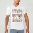 Teacher Summer Break Most Likely To Read Books All Summer Men's V-Neck T-Shirt