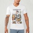 Thrifting Goose Vintage Fashion Book Lover Men's V-Neck T-Shirt