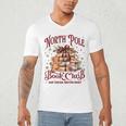 Vintage Retro North Pole Book Club Hot Cocoa Men's V-Neck T-Shirt Vintage Retro North Pole Book Club Hot Cocoa Men's V-Neck T-Shirt