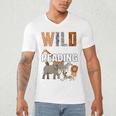 Wild About Reading Book Reader Book Nerd Book Reading Lover Premium Tri-Blend Men's V-Neck T-Shirt Wild About Reading Book Reader Book Nerd Book Reading Lover Premium Tri-Blend Men's V-Neck T-Shirt