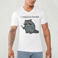 Women's i Require Books Raccoon Men's V-Neck T-Shirt Women's i Require Books Raccoon Men's V-Neck T-Shirt