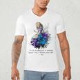 Women's Vintage Book Quote It’s No Use Going Back To Yesterday Men's V-Neck T-Shirt