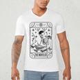 Writer Novelist Book Poetry Author Skeleton Tarot Card Men's V-Neck T-Shirt Writer Novelist Book Poetry Author Skeleton Tarot Card Men's V-Neck T-Shirt