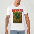 Zombie Tee Horror Movie Poster Vintage Comic Book Graphic Premium Men's V-Neck T-Shirt
