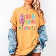 100th Day Of School Teacher Women Floral Books Women's Comfort Colors T-Shirt Mustard 100th Day Of School Teacher Women Floral Books Women's Comfort Colors T-Shirt Mustard