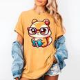 Adorable Book Lover Chipmunk With Reading Glasses Cute Premium Women's Comfort Colors T-Shirt Mustard