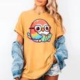 Adorable Book Lover Parrot With Reading Glasses Cute Women's Comfort Colors T-Shirt Mustard Adorable Book Lover Parrot With Reading Glasses Cute Women's Comfort Colors T-Shirt Mustard
