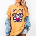 Adorable Book Lover Persian Cat With Reading Glasses Cute Women's Comfort Colors T-Shirt Mustard Adorable Book Lover Persian Cat With Reading Glasses Cute Women's Comfort Colors T-Shirt Mustard