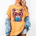 Adorable Book Lover Quokka With Reading Glasses Cute Women's Comfort Colors T-Shirt Mustard