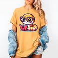 Adorable Book Lover Rattlesnake With Reading Glasses Cute Women's Comfort Colors T-Shirt Mustard Adorable Book Lover Rattlesnake With Reading Glasses Cute Women's Comfort Colors T-Shirt Mustard