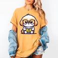 Adorable Book Lover Shih Tzu With Reading Glasses Cute Women's Comfort Colors T-Shirt Mustard Adorable Book Lover Shih Tzu With Reading Glasses Cute Women's Comfort Colors T-Shirt Mustard