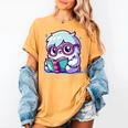 Adorable Book Lover Yeti With Reading Glasses Cute Women's Comfort Colors T-Shirt Mustard Adorable Book Lover Yeti With Reading Glasses Cute Women's Comfort Colors T-Shirt Mustard