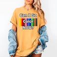 Adult Coloring Book Can I Go Color Now Women Men Adults Premium Tri-Blend Women's Comfort Colors T-Shirt Mustard