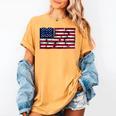 America US Flag Books Library Reading For Book Lover Reader Women's Comfort Colors T-Shirt Mustard