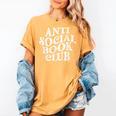 Anti Social Book Club Book Lover Reading Bookworm Reader Women's Comfort Colors T-Shirt Mustard