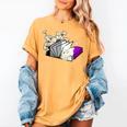 Asexual Book Lover LGBT Reading Pride Ace Flag Daisy Women's Comfort Colors T-Shirt Mustard