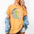 Astronaut Reading Book To Alien Moon Space Women Kids Men Women's Comfort Colors T-Shirt Mustard