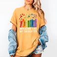 Awesome Like My Daughter Books Floral Proud Mom Women Women's Comfort Colors T-Shirt Mustard