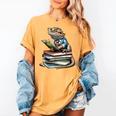 Bearded Dragon Reading Books Matching Bookworm Librarian Women's Comfort Colors T-Shirt Mustard