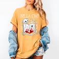 Bella Ciao Goodbye Beautiful Skull Book Of Dark Magic Occult Women's Comfort Colors T-Shirt Mustard