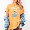 Some Of My Best Friends Are Fictional Book Lover Nerd Women's Comfort Colors T-Shirt Mustard
