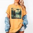 Bigfoot Sasquatch Alien Spaceship UFO Introvert Bruh Women's Comfort Colors T-Shirt Mustard Bigfoot Sasquatch Alien Spaceship UFO Introvert Bruh Women's Comfort Colors T-Shirt Mustard
