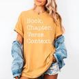 Book Chapter Verse Context Theology Christian Reformed Women's Comfort Colors T-Shirt Mustard Book Chapter Verse Context Theology Christian Reformed Women's Comfort Colors T-Shirt Mustard