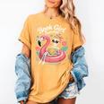 Book Girl Summer Skeleton Reading Books Lovers Beach Women's Comfort Colors T-Shirt Mustard