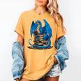 Book Lover Bookworm Reading Books Dragon Premium Tri-Blend Women's Comfort Colors T-Shirt Mustard